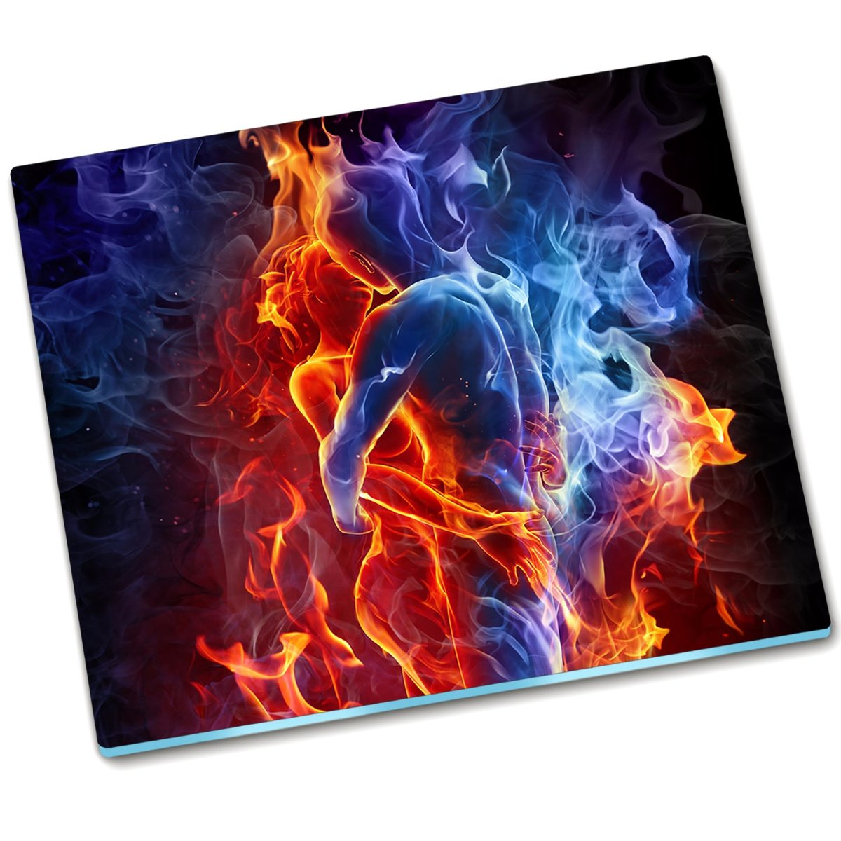 Osłona kuchenna szklana Para w ogniu - 60x52 cm