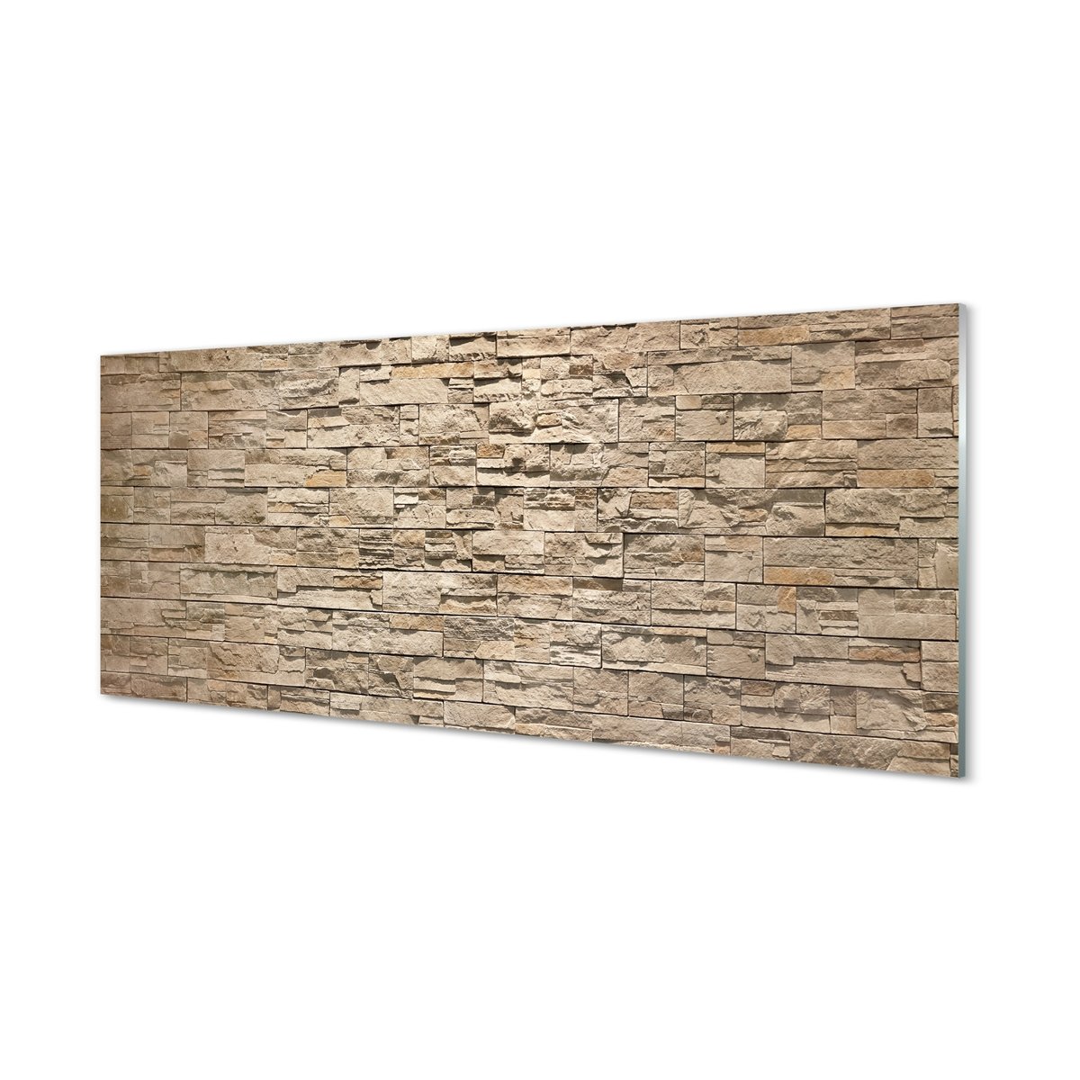 Nowoczesny panel szklany Cegła mur kamień 125x50 cm