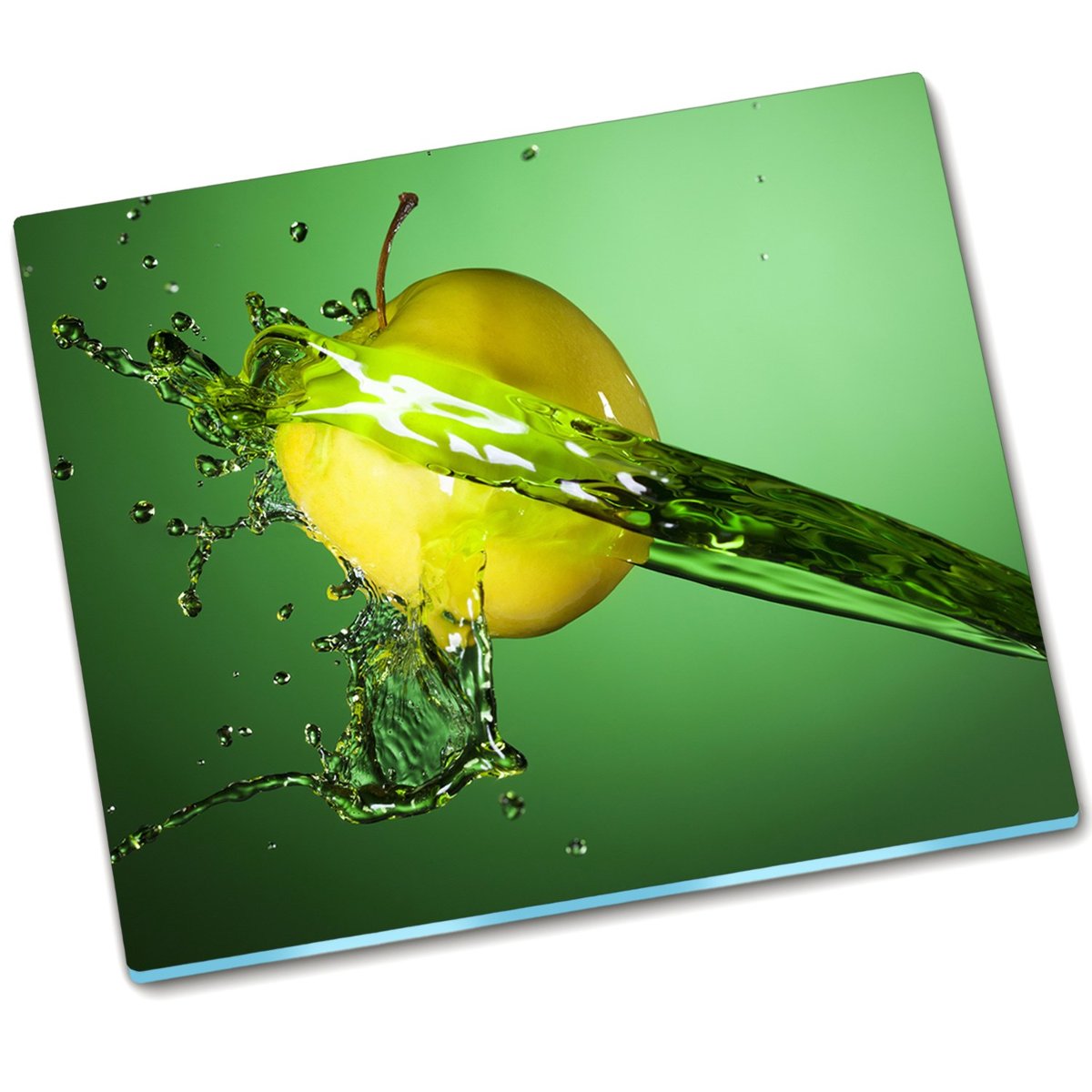 Deska do krojenia szkło Jabłko Woda - 60x52 cm