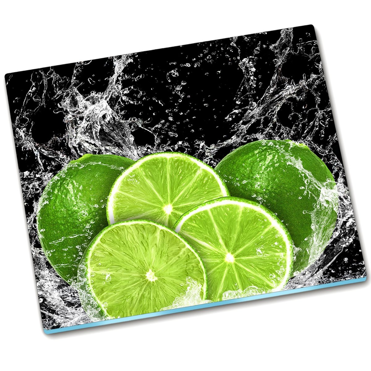 Deska do krojenia szkło Limonki Woda - 60x52 cm