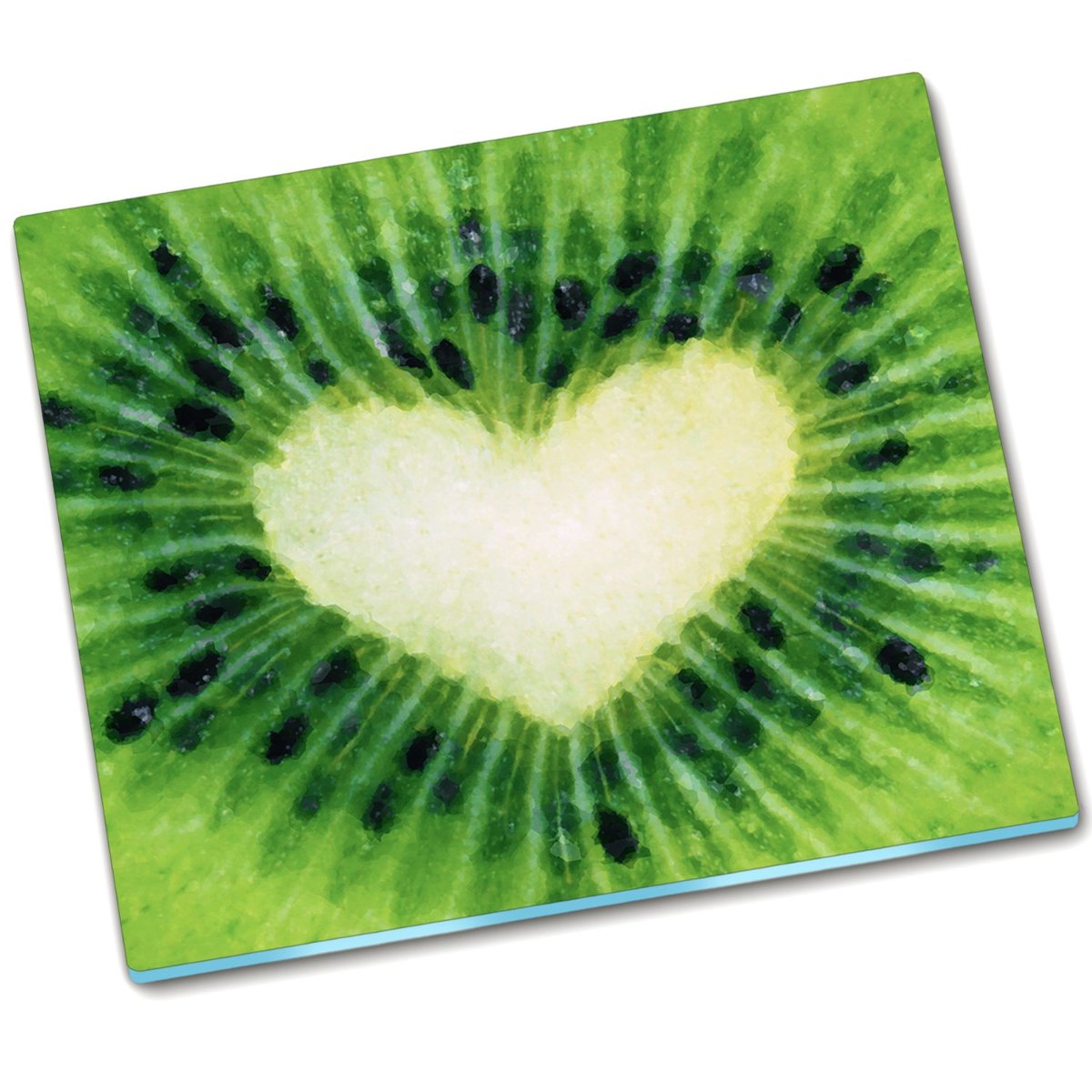 Deska do krojenia szkło Kiwi Serce - 60x52 cm