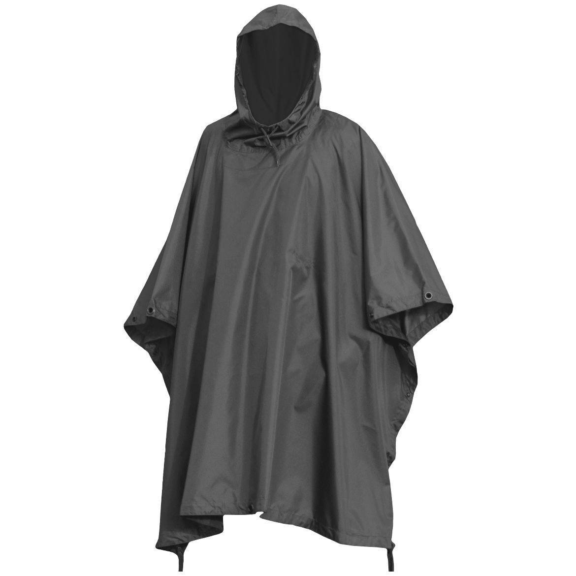 Poncho przeciwdeszczowe RipStop czarne - Mil-Tec