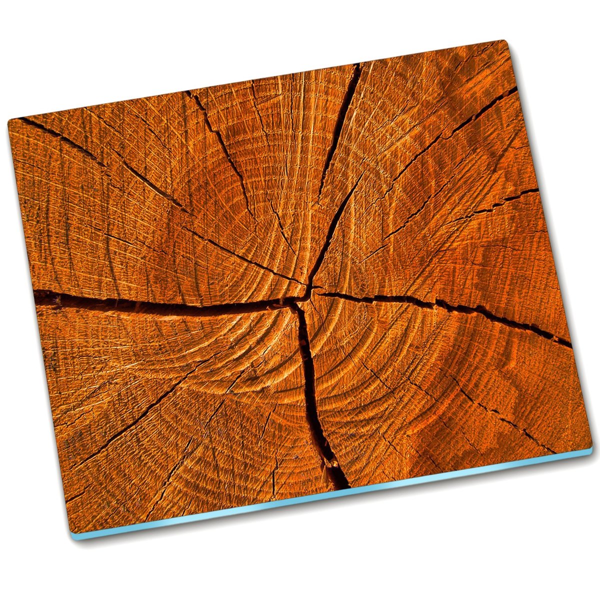 Deska do krojenia szkło Drewno Deska Brąz - 60x52 cm