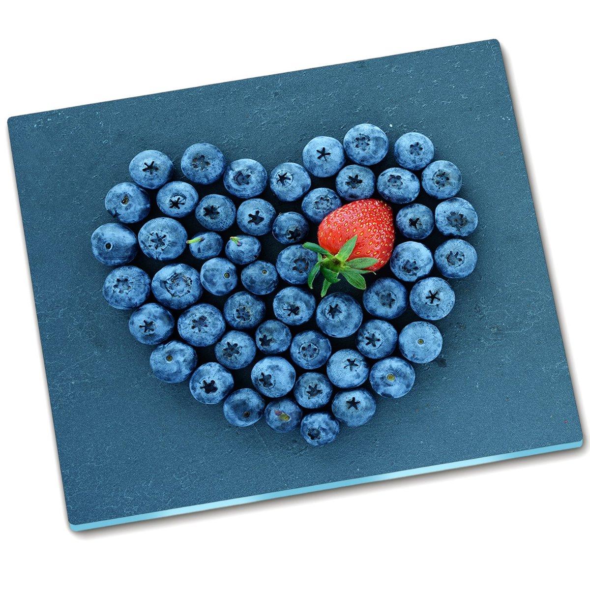 Deska do krojenia szkło Serce z jagód - 60x52 cm