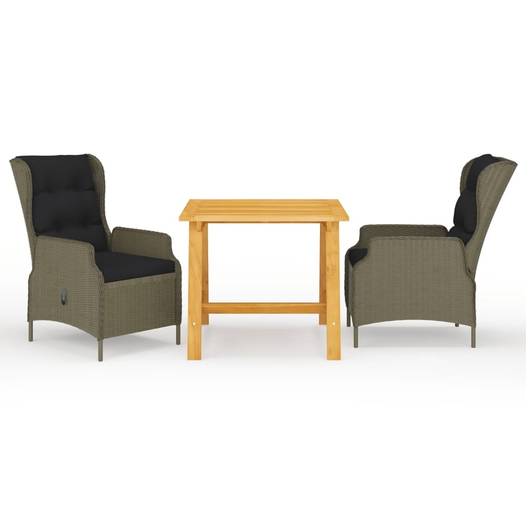 shumee shumee 3 częściowy zestaw mebli ogrodowych brązowy