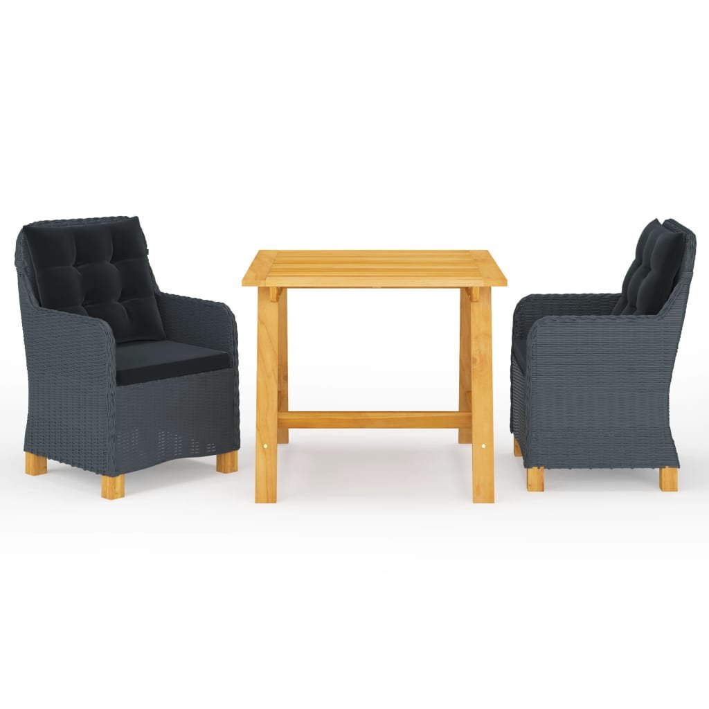 shumee 3 częściowy zestaw mebli ogrodowych ciemnoszary