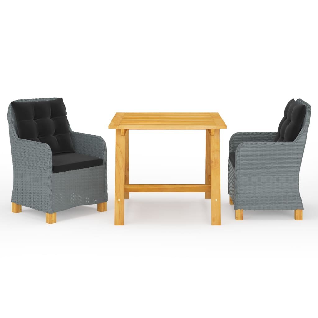 vidaXL 3-częściowy zestaw mebli ogrodowych, jasnoszary 3068734