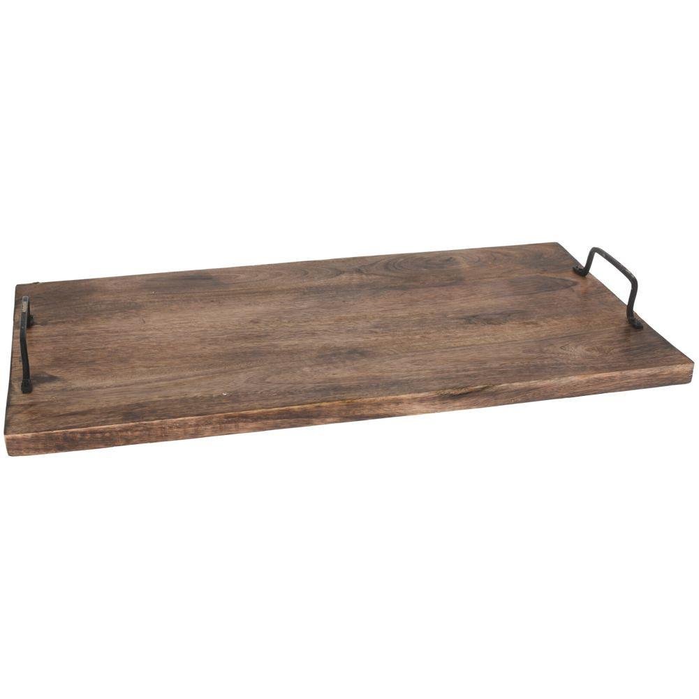Vilde Deska kuchenna drewniana MANGO do krojenia serwowania 56x29 cm taca z uchwytami 259024