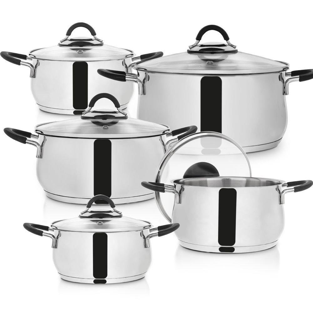 Orion Zestaw garnków garnki stalowe 18/10 DALIE 10 el. na gaz indukcję 113180
