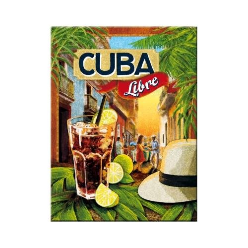 Art Nostalgic 14309 piwa i spirytualiów Cuba Libre na magnes, 8 x 6 cm 14309