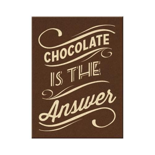 Art Nostalgic 14312 Word Up Chocolate IS The Answer Magnet, 8 x 6 cm 14312
