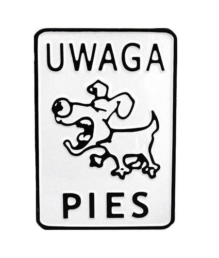 Tabliczka 15*20CM UWAGA PIES