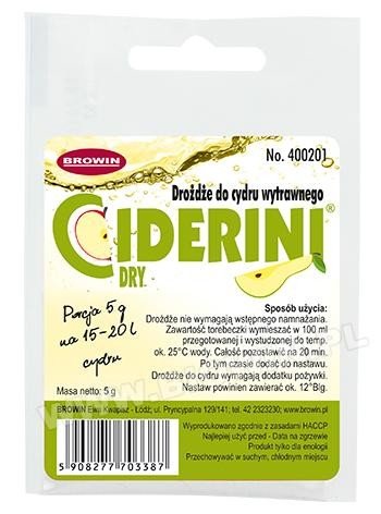 BROWIN Drożdże do cydru wytrawnego 400201 5 g BROWIN