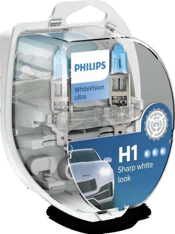 Żarówki PHILIPS H1 i W5W WhiteVision Ultra (2 sztuki)