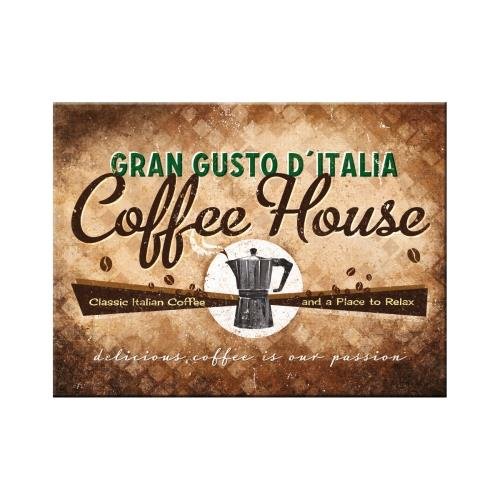 Art Nostalgic 14284 Coffee i Chocolate House na magnes, 8 x 6 cm 14284