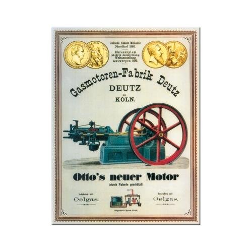 Art Nostalgic 14068 DEUTZ gas silników monet, magnes, 8 x 6 cm 14068
