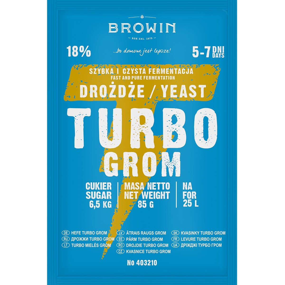 Browin Drożdże gorzelnicze Turbo Grom 5-7 dni