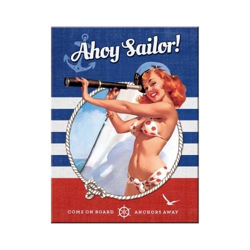 Nostalgic Art Magnes Pin Up - Ahoy Sailor