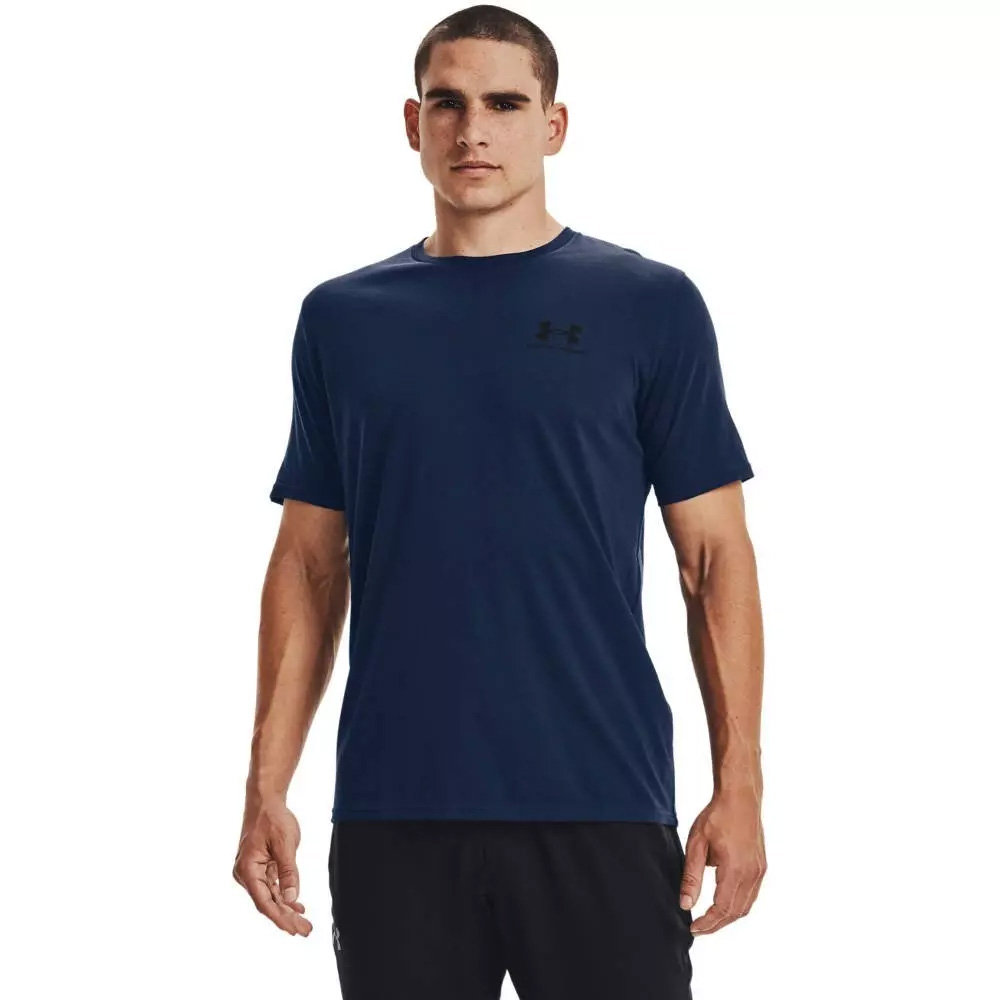 Koszulka męska Under Armour Sportstyle Left Chest Ss granatowa 1326799 408