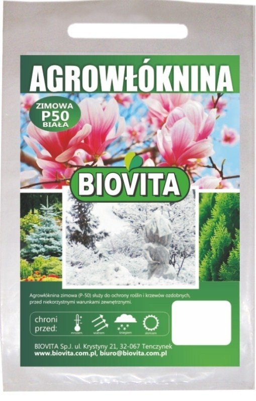 AGROWŁÓKNINA zimowa P-50 biała 1,6x5m BIOVITA