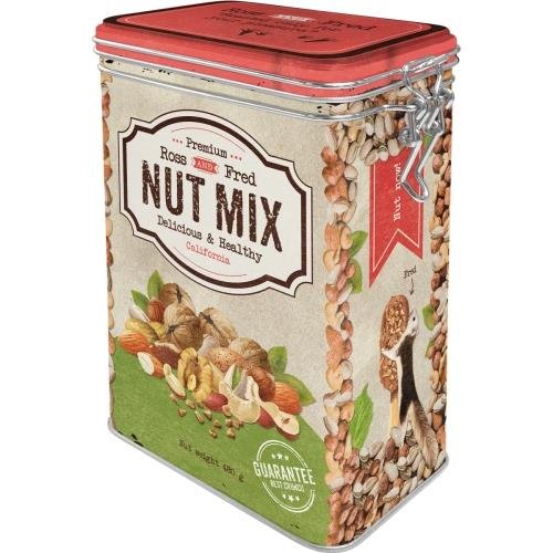 Nostalgic-Art puszka na kawę w stylu retro - Home & Country - Nut Mix, puszka blaszana z pokrywką aromatyczną, pomysł na prezent w stylu vintage dla fanów retro, 1,3 l