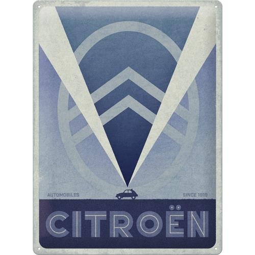 23308 Plakat 30x40 Citroen 2CV Logo Blue