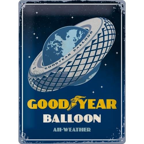 Nostalgic-Art 23270 Goodyear-Balloon Tire, retro tabliczka blaszana 30 x 40 cm, metal, kolorowa, 30 x 40 cm