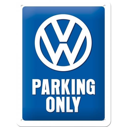 Nostalgic-Art 26169 parking Only, blaszana tabliczka Volkswagen VW, 15 x 20 cm 26169