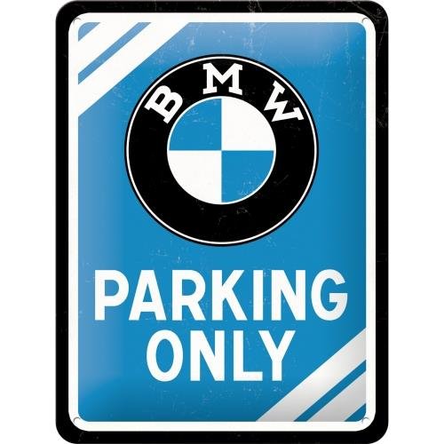 Nostalgic-Art 26177 tabliczka z napisem BMW Parking Only, niebieska 26177