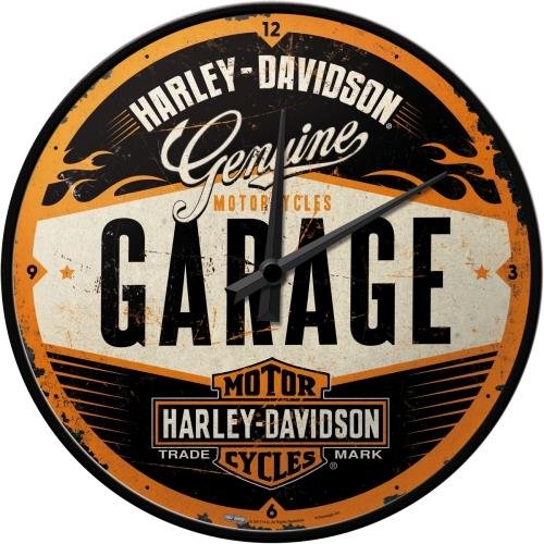 Nostalgic-Art 51083 Harley-Davidson, garażu, zegar ścienny 31 cm 51083