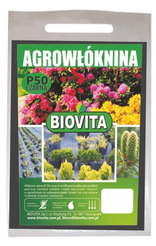 AGROWŁÓKNINA  P-50 czarna 1,6x10m BIOVITA