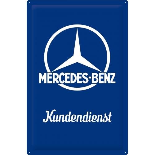 Art Nostalgic 24012 Mercedes-Benz działu obsługi klienta | retro tabliczka blaszana tabliczka | Vintage-|-dekoracja ścienna | metalowe | 40 x 60 cm 24012