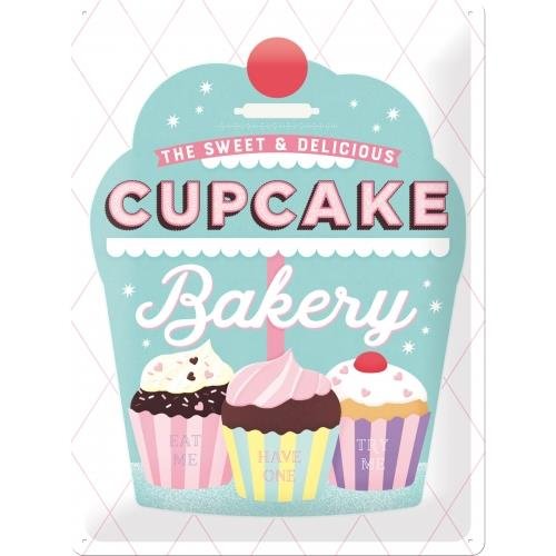 Art Nostalgic 23238 Home & Country Cupcake Bakery, tabliczka blaszana 30 x 40 cm 23238