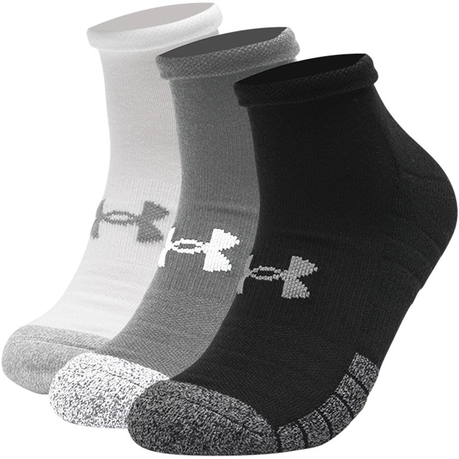 Under Armour, Skarpety, Heatgear Locut szaro-biało- 1346753 035, rozmiar M