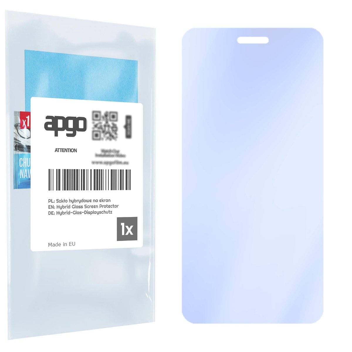 Szkło ochronne na ekran Hybrydowe 9H zamiennik hartowanego do Lenovo K6 - apgo PRO Flexible Hybrid Glass nie pękające