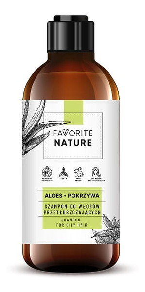 Favorite Nature Favorite Nature Szampon do włosów przetłuszczających się - Aloes i Pokrzywa 400ml