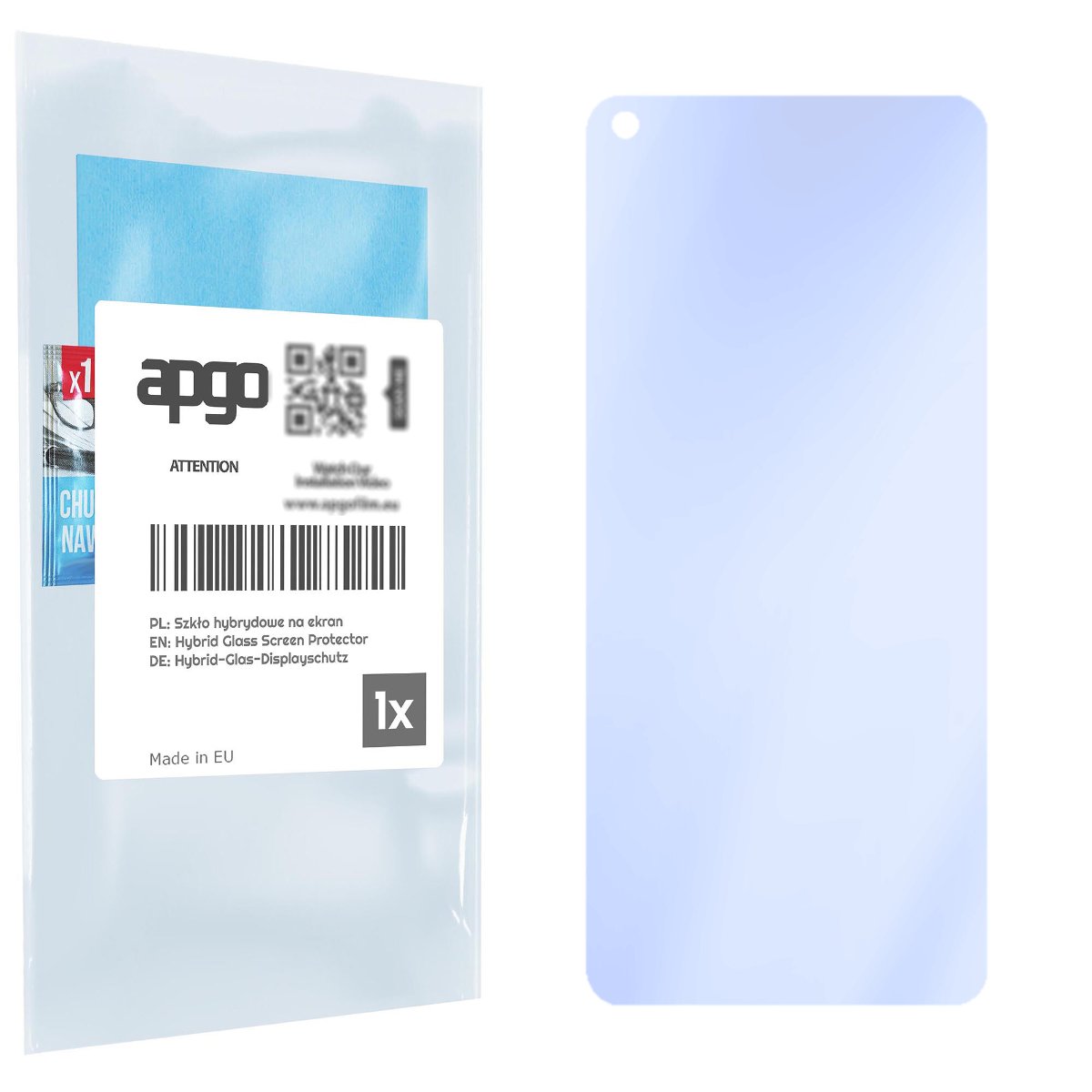 Szkło ochronne na ekran Hybrydowe 9H zamiennik hartowanego do Oppo A52 - apgo PRO Flexible Hybrid Glass nie pękające