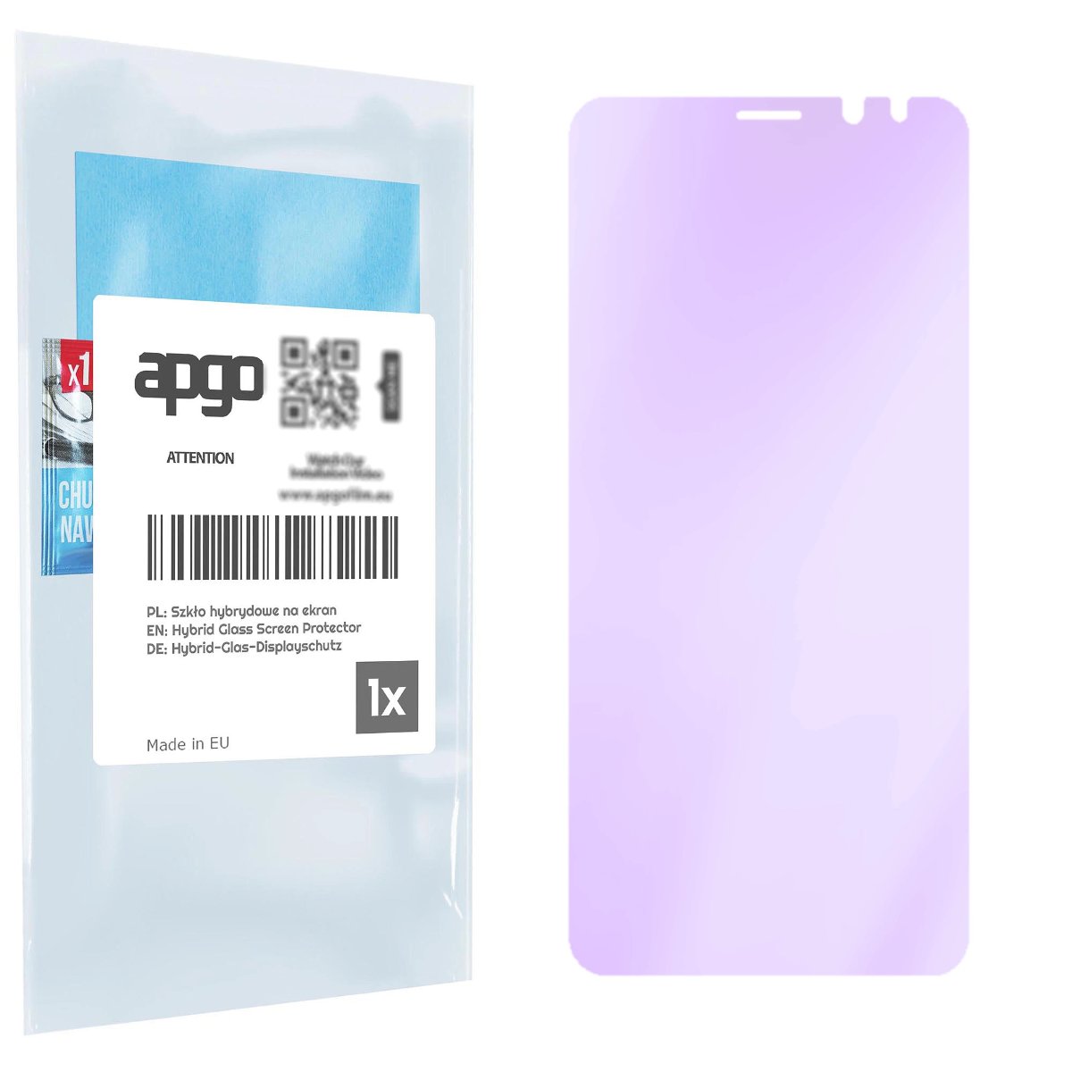 Szkło ochronne na ekran Hybrydowe 9H z filtrem ANTI-BLUE zamiennik hartowanego do Huawei Mate 10 Lite - apgo hybrid ANTI-BLUE Flexible Hybrid...