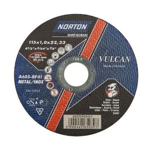 NORTON VULCAN Tarcza do cięcia stali T41 śr. 115 mm VULCAN