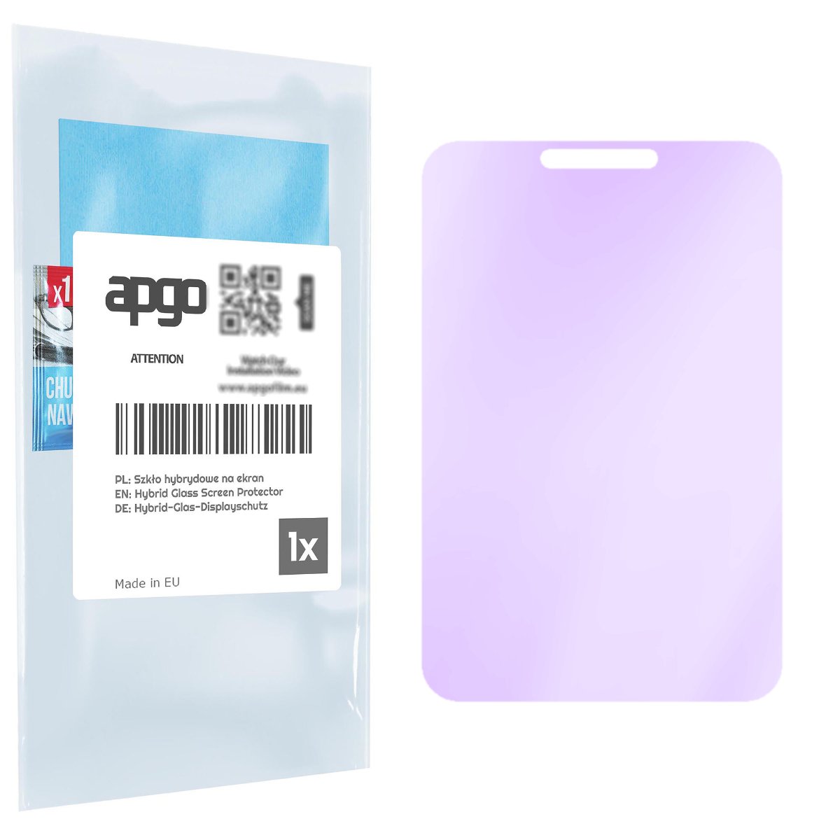 Szkło ochronne na ekran Hybrydowe 9H z filtrem ANTI-BLUE zamiennik hartowanego do Nokia 8000 4G - apgo hybrid ANTI-BLUE Flexible Hybrid Glass nie...