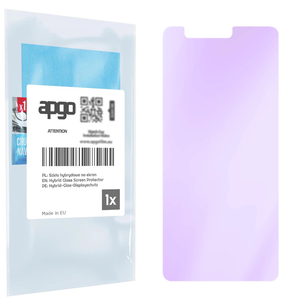 Szkło ochronne na ekran Hybrydowe 9H z filtrem ANTI-BLUE zamiennik hartowanego do Nokia 5.1 - apgo hybrid ANTI-BLUE Flexible Hybrid Glass nie...