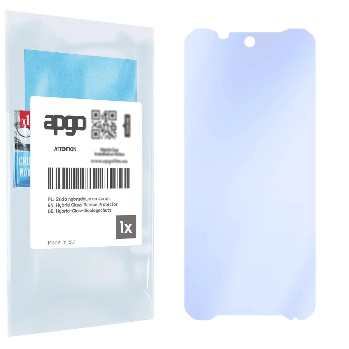 Szkło ochronne na ekran Hybrydowe 9H zamiennik hartowanego do Doogee S58 Pro - apgo PRO Flexible Hybrid Glass nie pękające