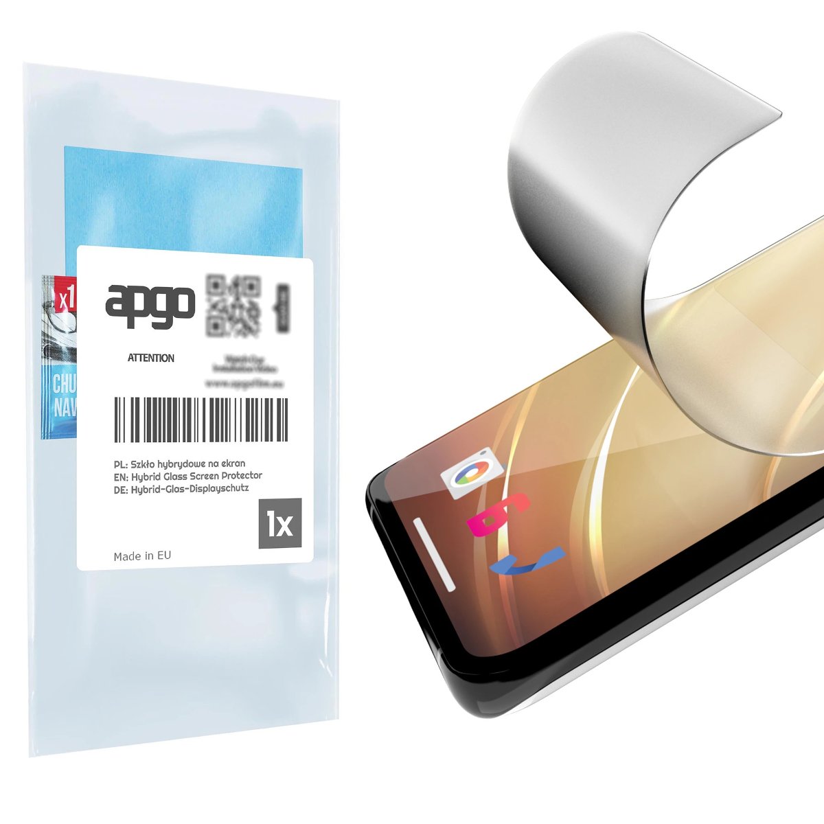 Szkło ochronne na ekran Hybrydowe Matowe E-Papier 9H zamiennik hartowanego do Sony Xperia L2 - apgo Matte Flexible Hybrid Glass nie pękające