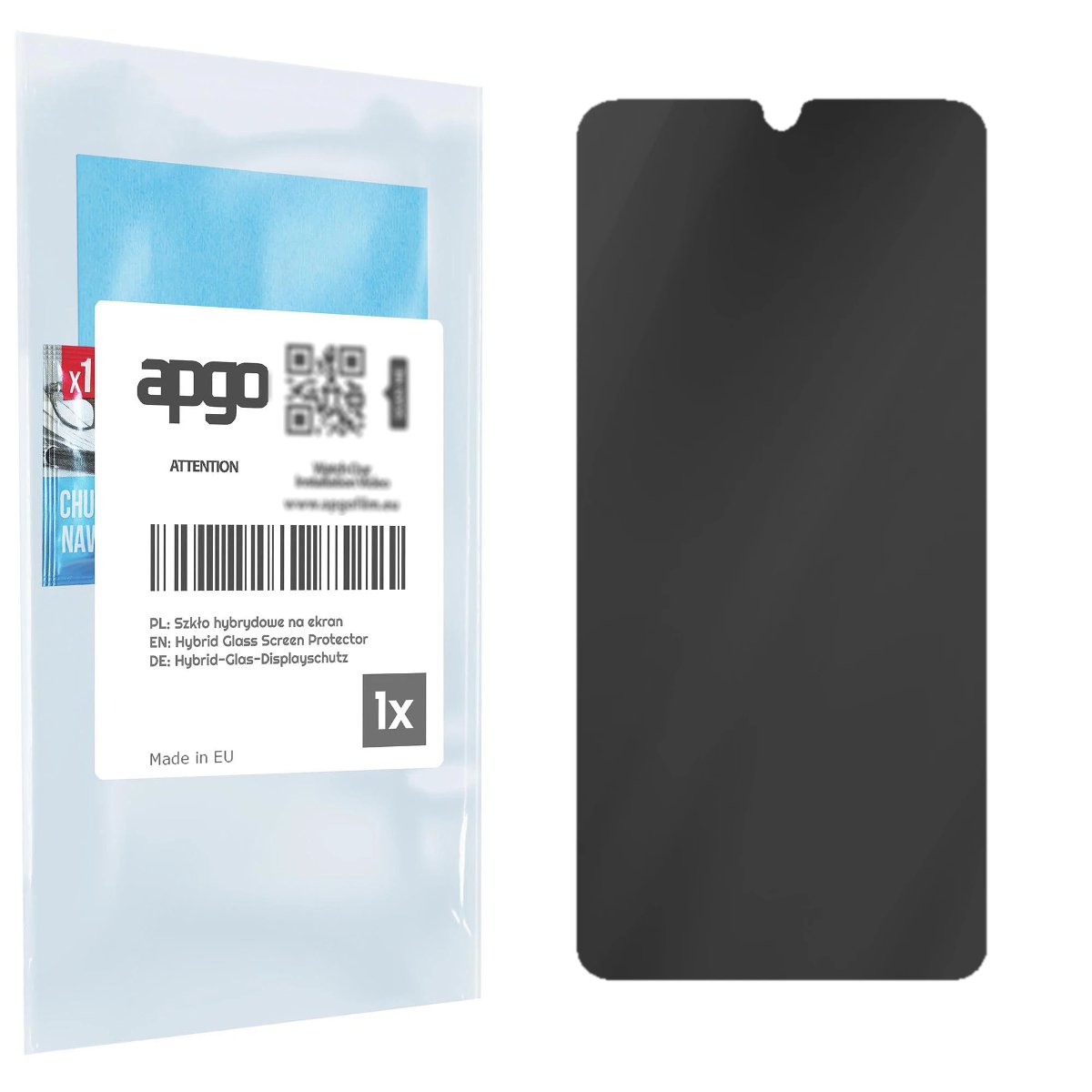 Filtr prywatyzujący Privacy 7H do Huawei P30 lite - apgo Flexible Glass niepękający