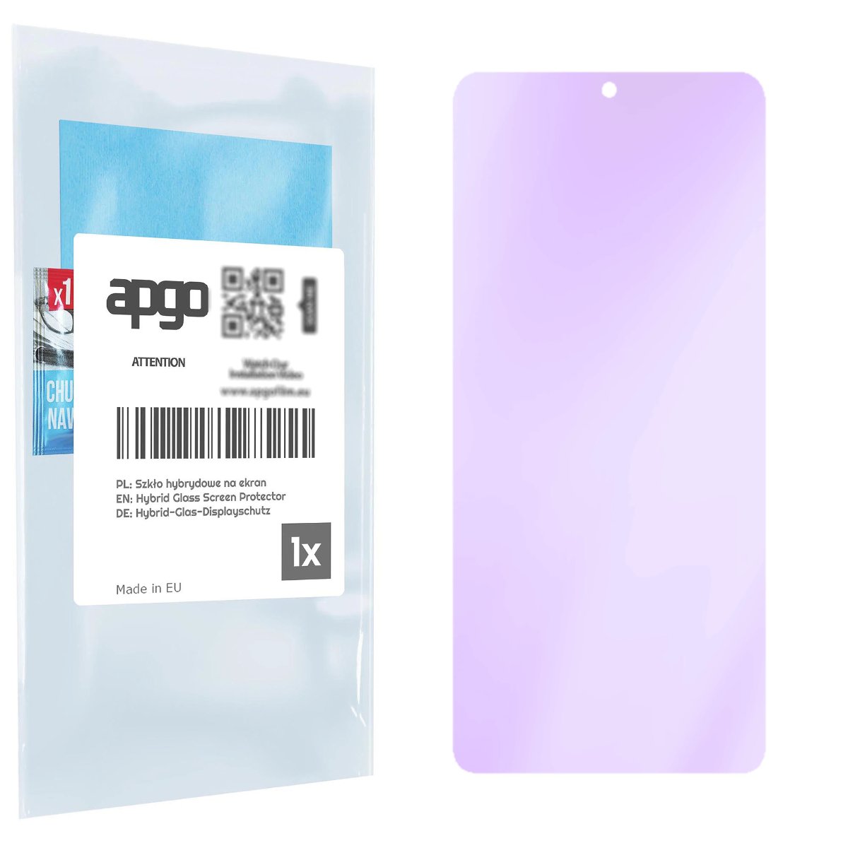 Szkło ochronne na ekran Hybrydowe 9H z filtrem ANTI-BLUE zamiennik hartowanego do Xiaomi Redmi Note 10 Pro Max - apgo hybrid ANTI-BLUE Flexible...
