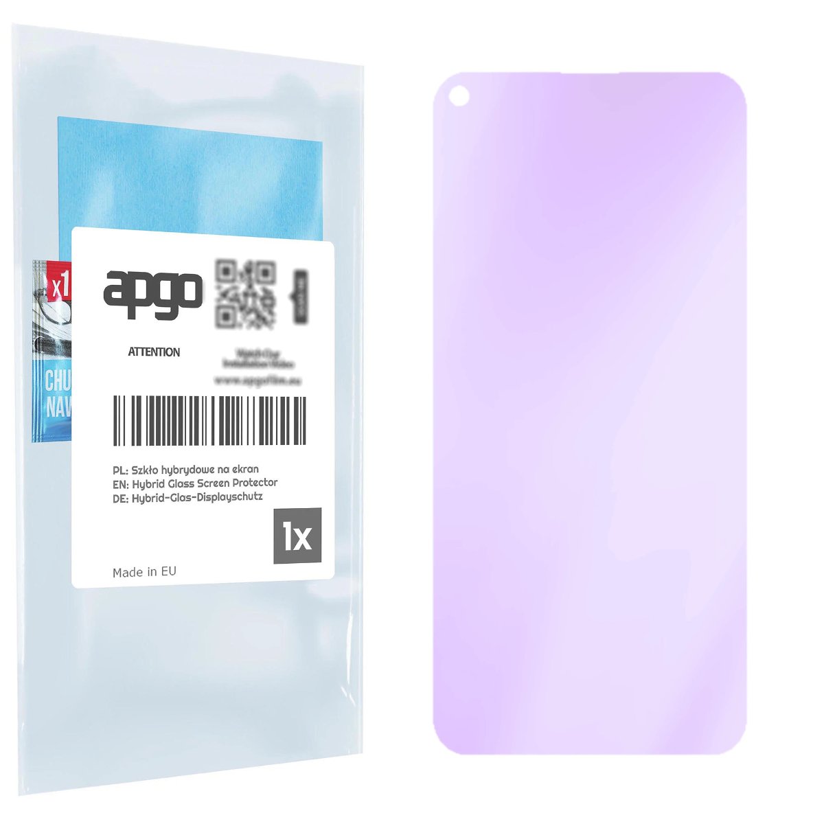 Szkło ochronne na ekran Hybrydowe 9H z filtrem ANTI-BLUE zamiennik hartowanego do Huawei nova 5T - apgo hybrid ANTI-BLUE Flexible Hybrid Glass nie...