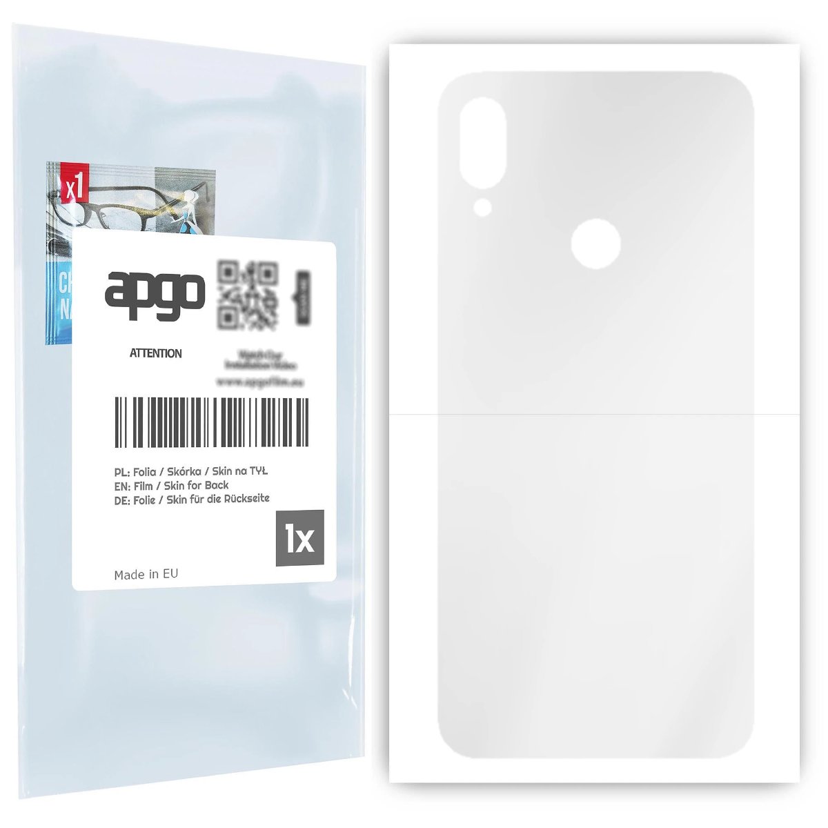 Folia hydrożelowa naklejka przezroczysta na TYŁ do Xiaomi Redmi Note 7 - apgo hydrogel TPU