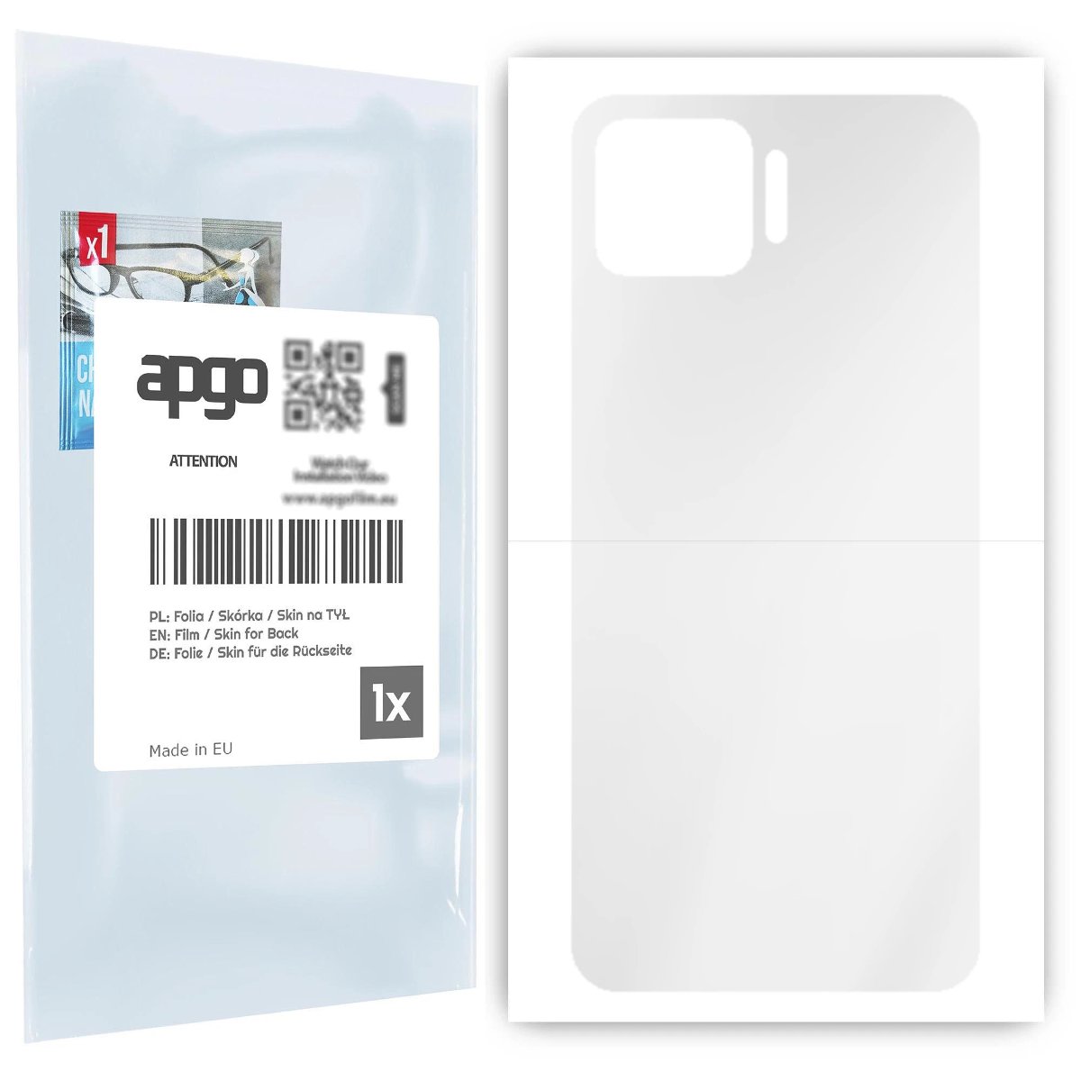 Folia hydrożelowa naklejka przezroczysta na TYŁ do Oppo Reno4 Lite - apgo hydrogel TPU