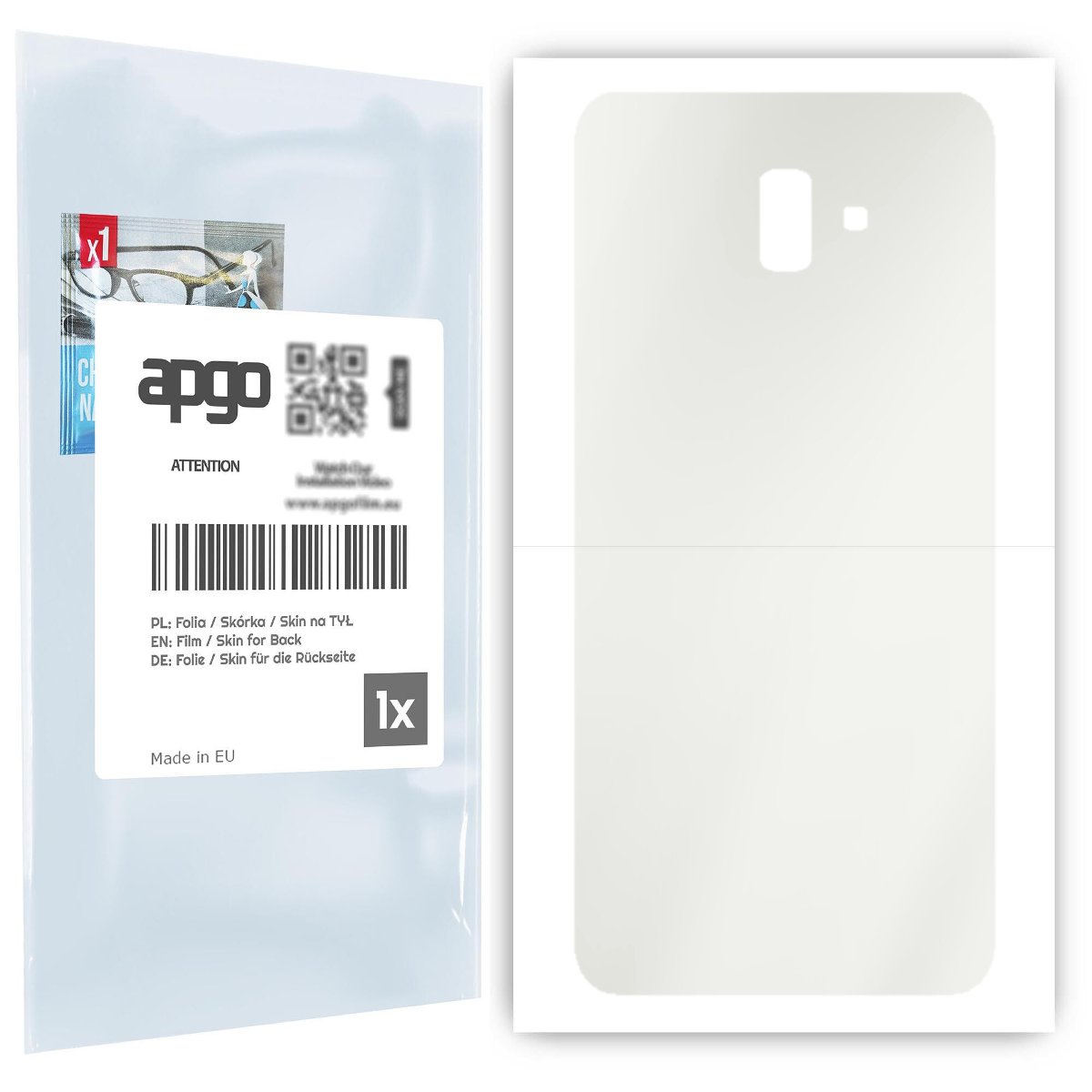 Folia hydrożelowa naklejka MATOWA na TYŁ do Samsung Galaxy J6+ - apgo hydrogel MATTE