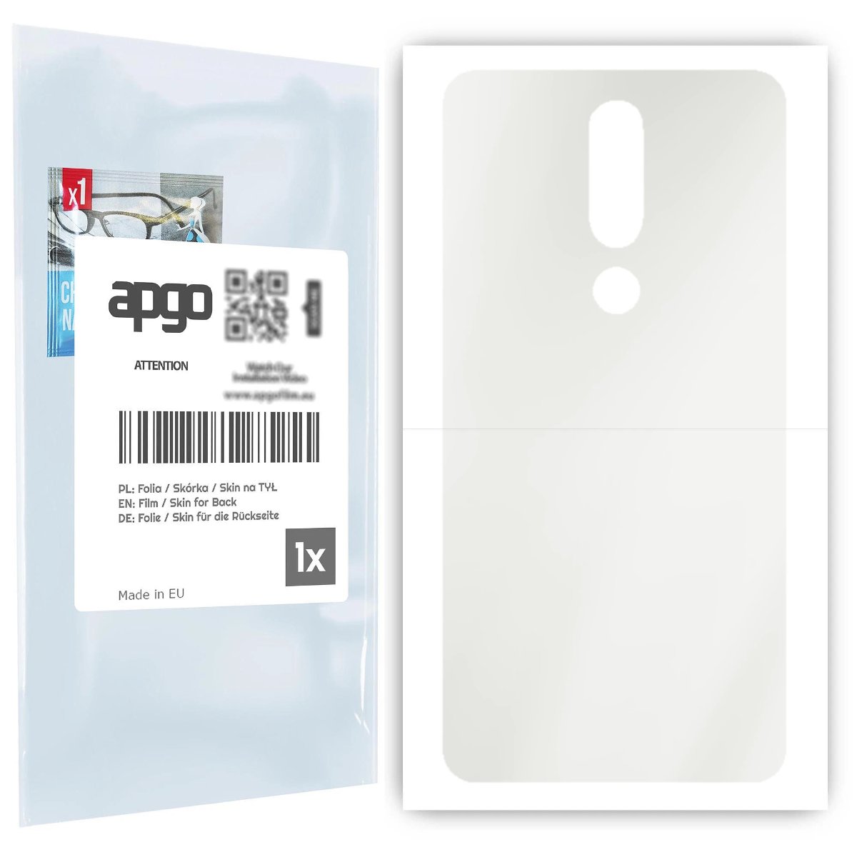 Folia hydrożelowa naklejka MATOWA na TYŁ do Nokia 5.1 Plus (Nokia X5) - apgo hydrogel MATTE